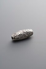 925 Sterling Silver-Antiqued-Carved Tube Bead-14mm