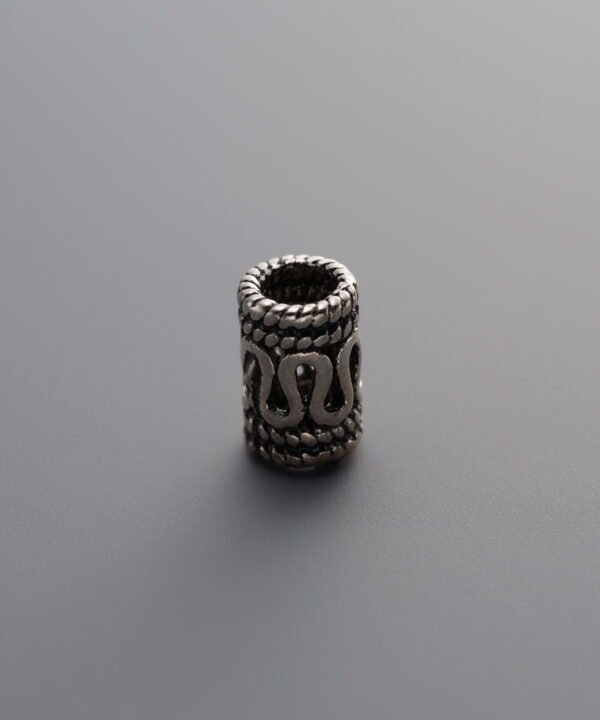 925 Sterling Silver-Antiqued-Long Cylinder Spacer Bead-7mm
