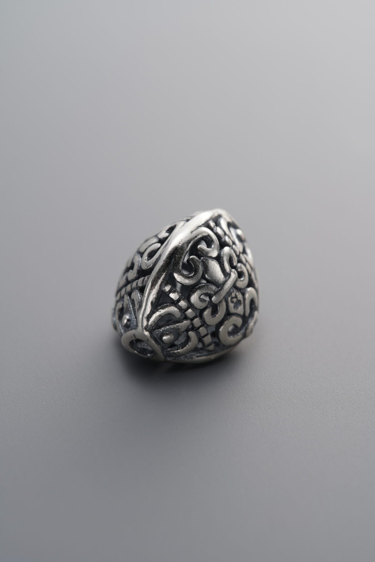 925 Sterling Silver-Antiqued-Large Triangle Spacer Bead-12mm - Image 1