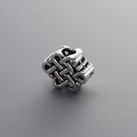 925 Sterling Silver-Antiqued-Chinese Knot Spacer Bead-10mm