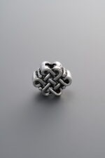 925 Sterling Silver-Antiqued-Chinese Knot Spacer Bead-10mm - Image 3