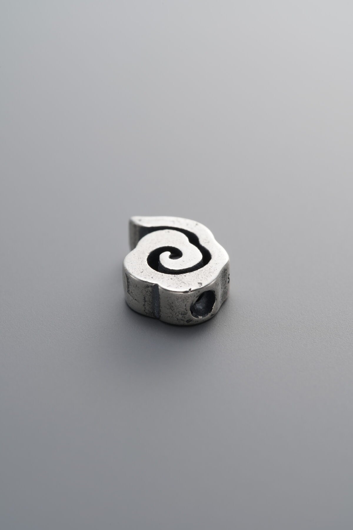 925 Sterling Silver-Antiqued-Auspicious Cloud Spacer Bead-11mm - Image 4
