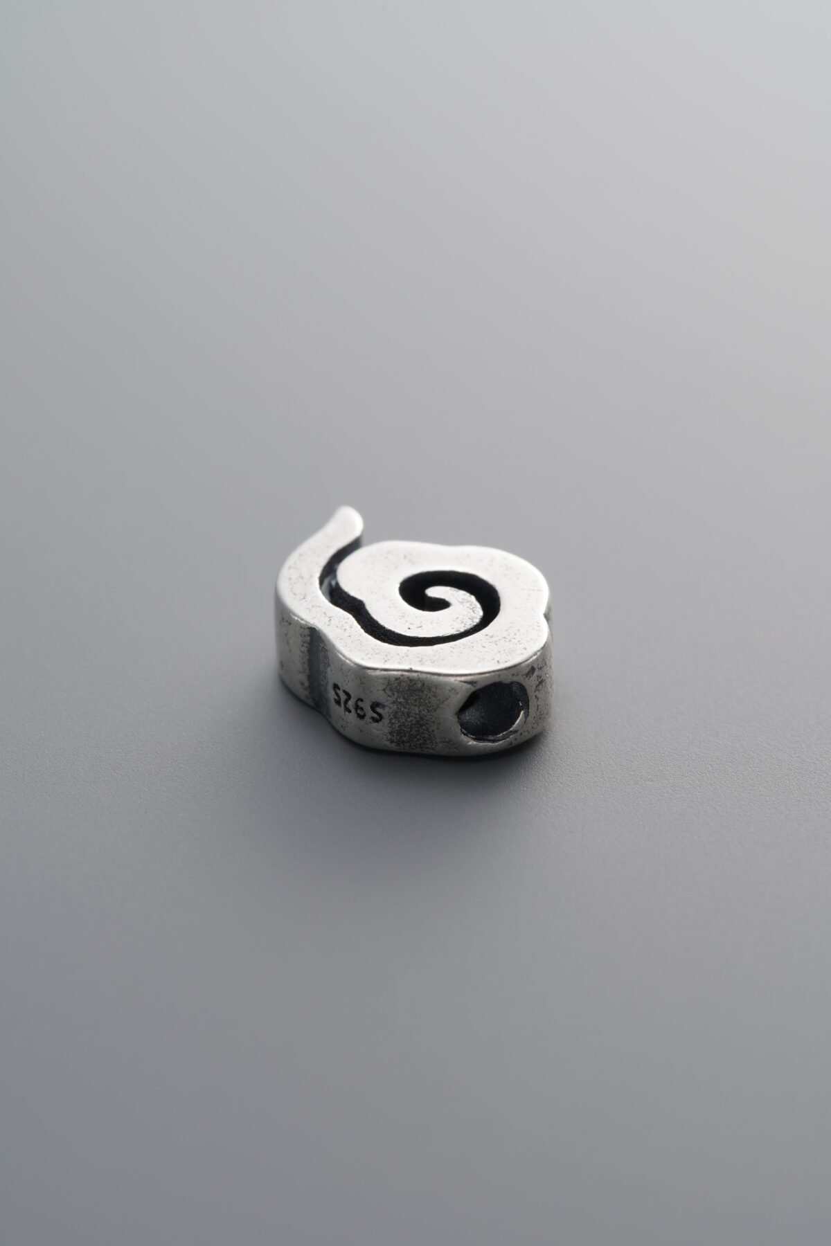 925 Sterling Silver-Antiqued-Auspicious Cloud Spacer Bead-11mm - Image 3