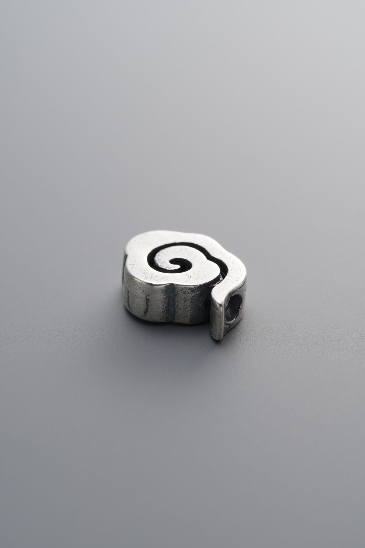 925 Sterling Silver-Antiqued-Auspicious Cloud Spacer Bead-11mm - Image 2