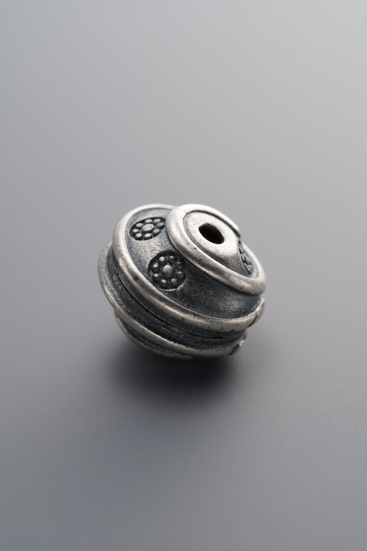 925 Sterling Silver-Antiqued-Spiral Spacer Bead-12mm - Image 1