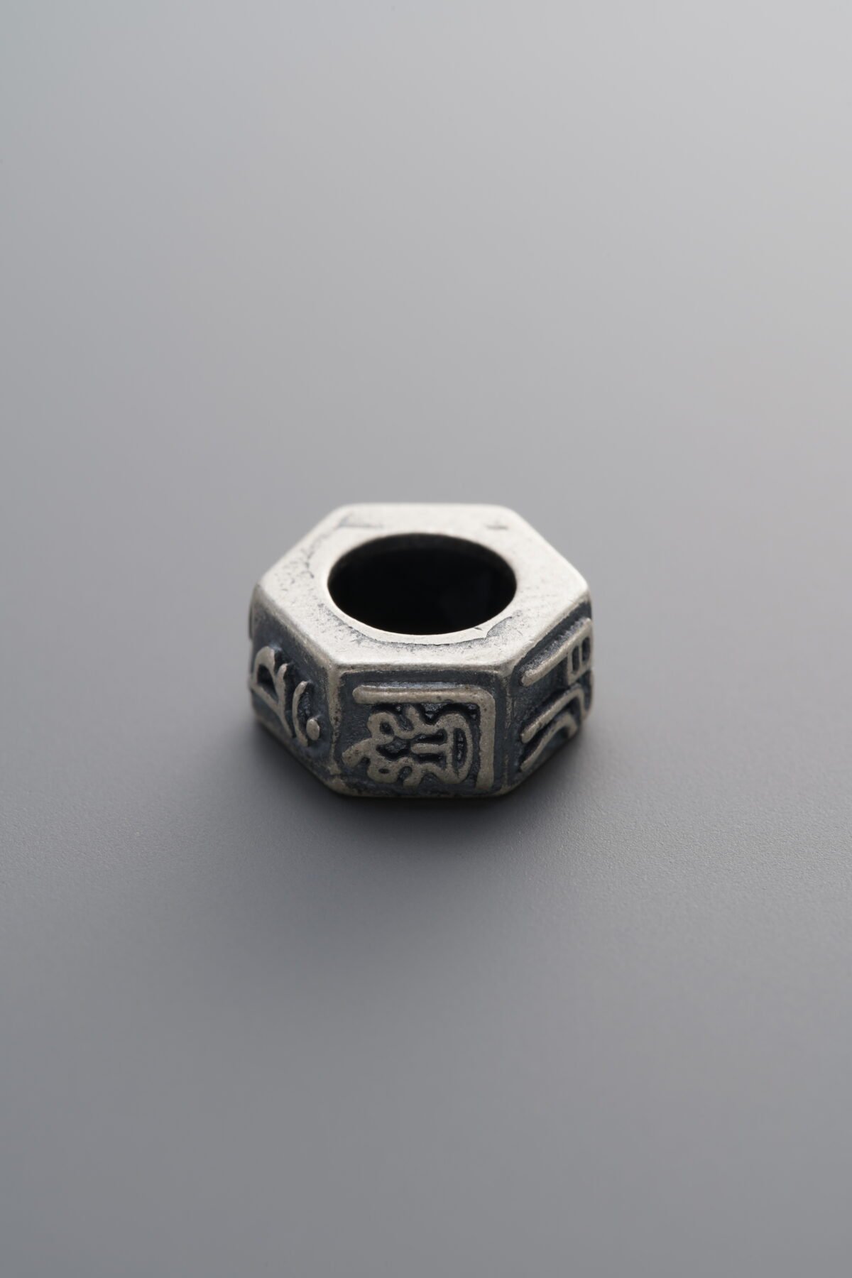 925 Sterling Silver-Antiqued-Vairocana Buddha Spacer Bead-10mm - Image 2