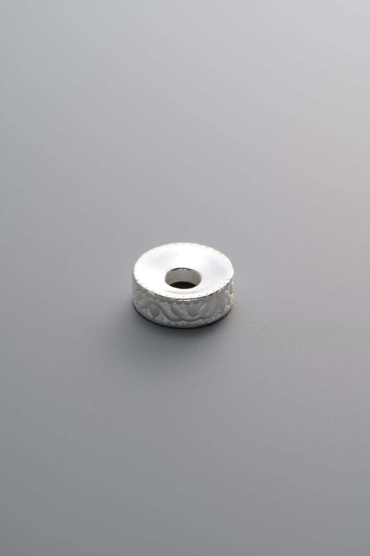 925 Sterling Silver-Bright-Dotted Spacer Bead-8mm - Image 4