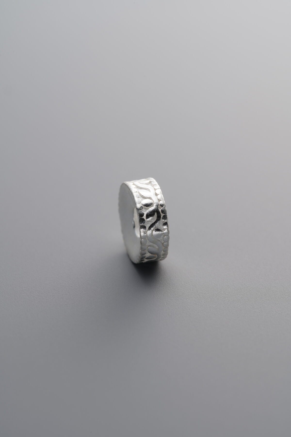 925 Sterling Silver-Bright-Dotted Spacer Bead-8mm - Image 3
