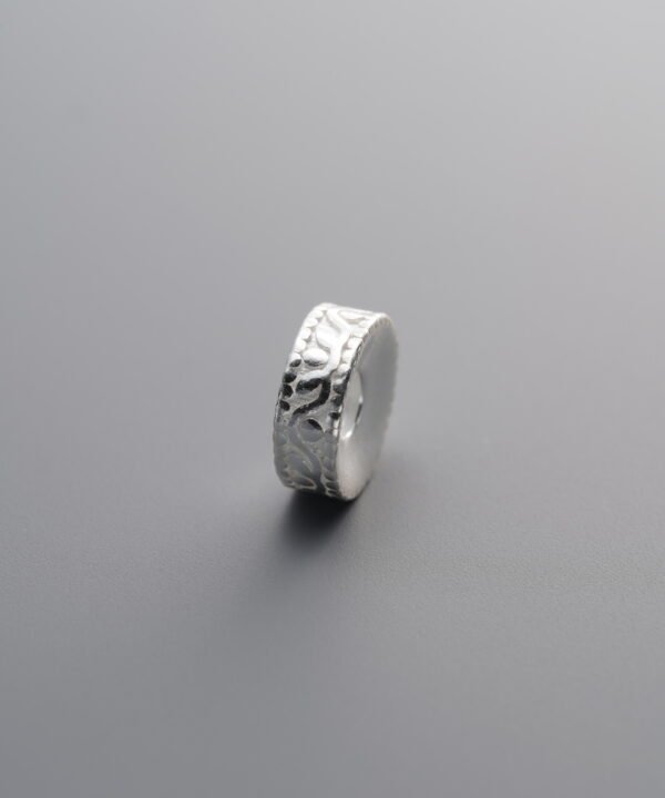 925 Sterling Silver-Bright-Dotted Spacer Bead-8mm