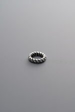 925 Sterling Silver-Antiqued-Twisted Closed Jump Ring-6mm - Image 2