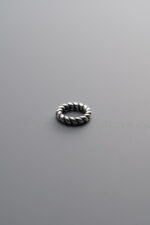 925 Sterling Silver-Antiqued-Twisted Closed Jump Ring-6mm