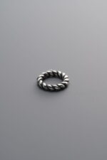 925 Sterling Silver-Antiqued-Twisted Closed Jump Ring-7mm - Image 3
