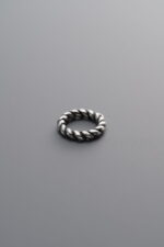 925 Sterling Silver-Antiqued-Twisted Closed Jump Ring-7mm - Image 4