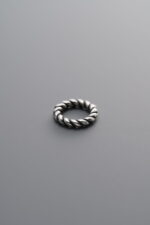 925 Sterling Silver-Antiqued-Twisted Closed Jump Ring-7mm - Image 2