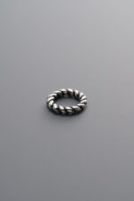 925 Sterling Silver-Antiqued-Twisted Closed Jump Ring-7mm