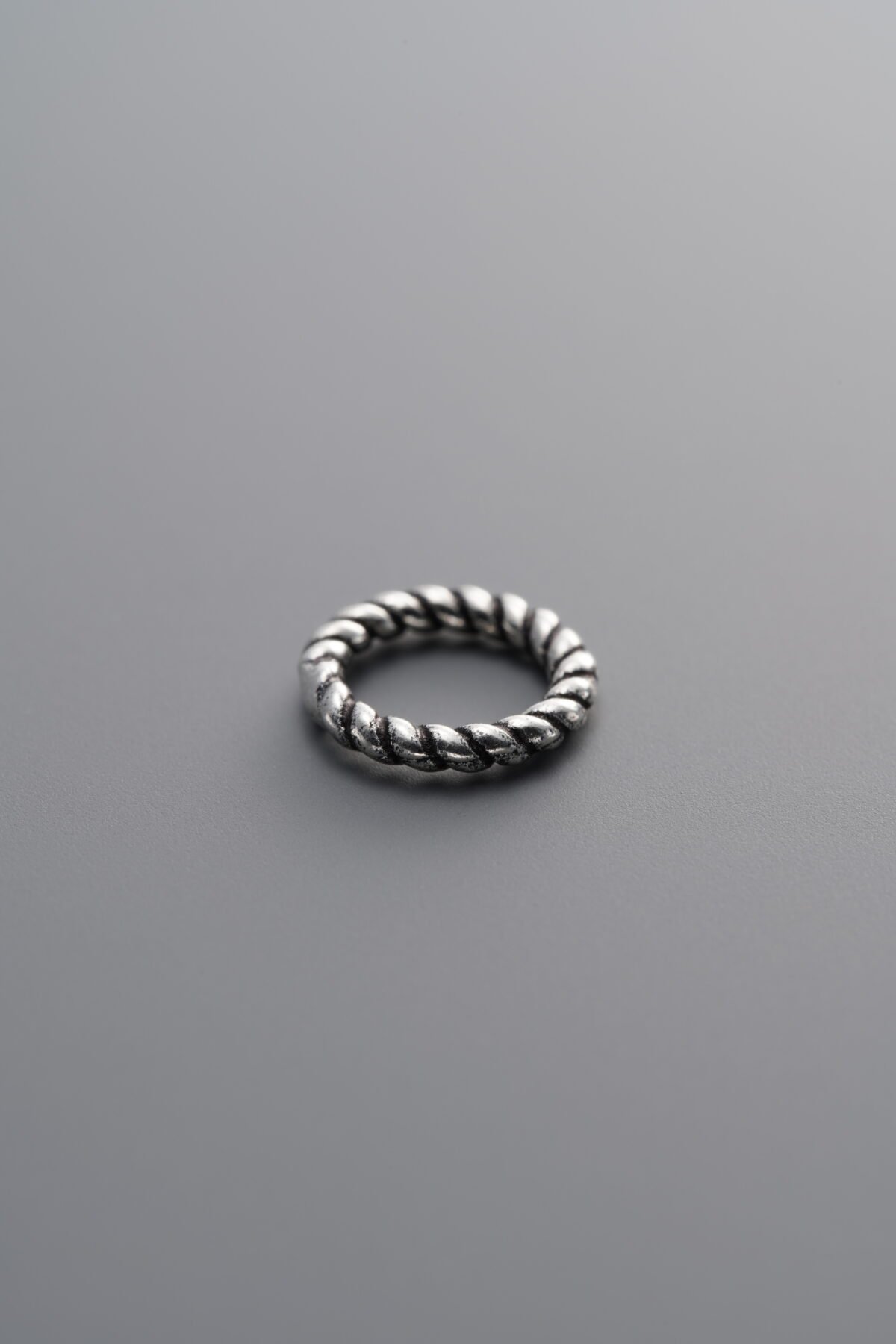 925 Sterling Silver-Antiqued-Twisted Closed Jump Ring-8mm - Image 3