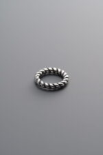 925 Sterling Silver-Antiqued-Twisted Closed Jump Ring-8mm - Image 3