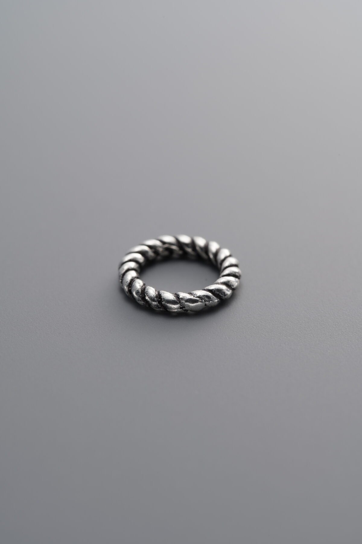 925 Sterling Silver-Antiqued-Twisted Closed Jump Ring-8mm - Image 2