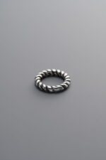 925 Sterling Silver-Antiqued-Twisted Closed Jump Ring-8mm - Image 2