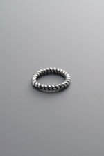 925 Sterling Silver-Antiqued-Twisted Closed Jump Ring-10mm - Image 4