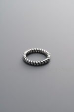 925 Sterling Silver-Antiqued-Twisted Closed Jump Ring-10mm - Image 3