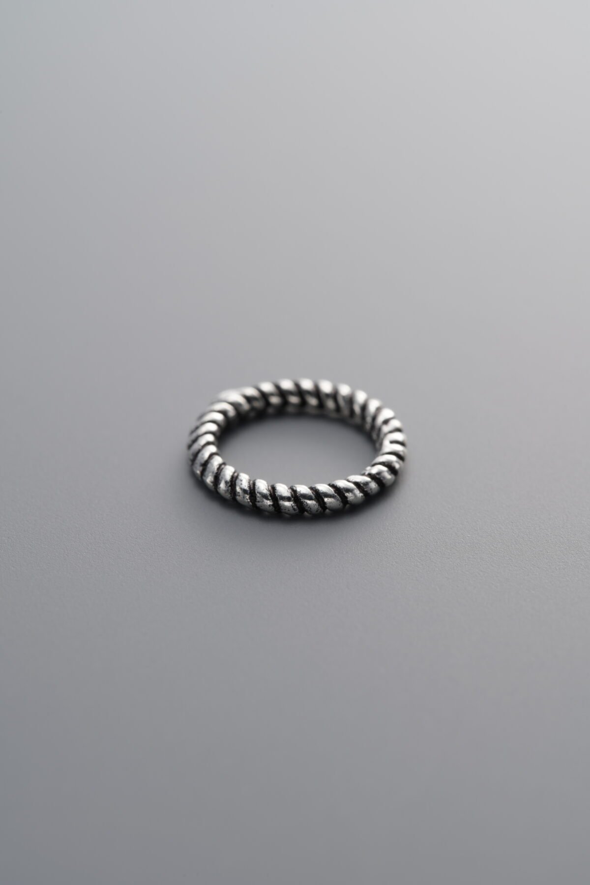 925 Sterling Silver-Antiqued-Twisted Closed Jump Ring-10mm - Image 2