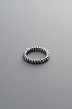 925 Sterling Silver-Antiqued-Twisted Closed Jump Ring-10mm - Image 2