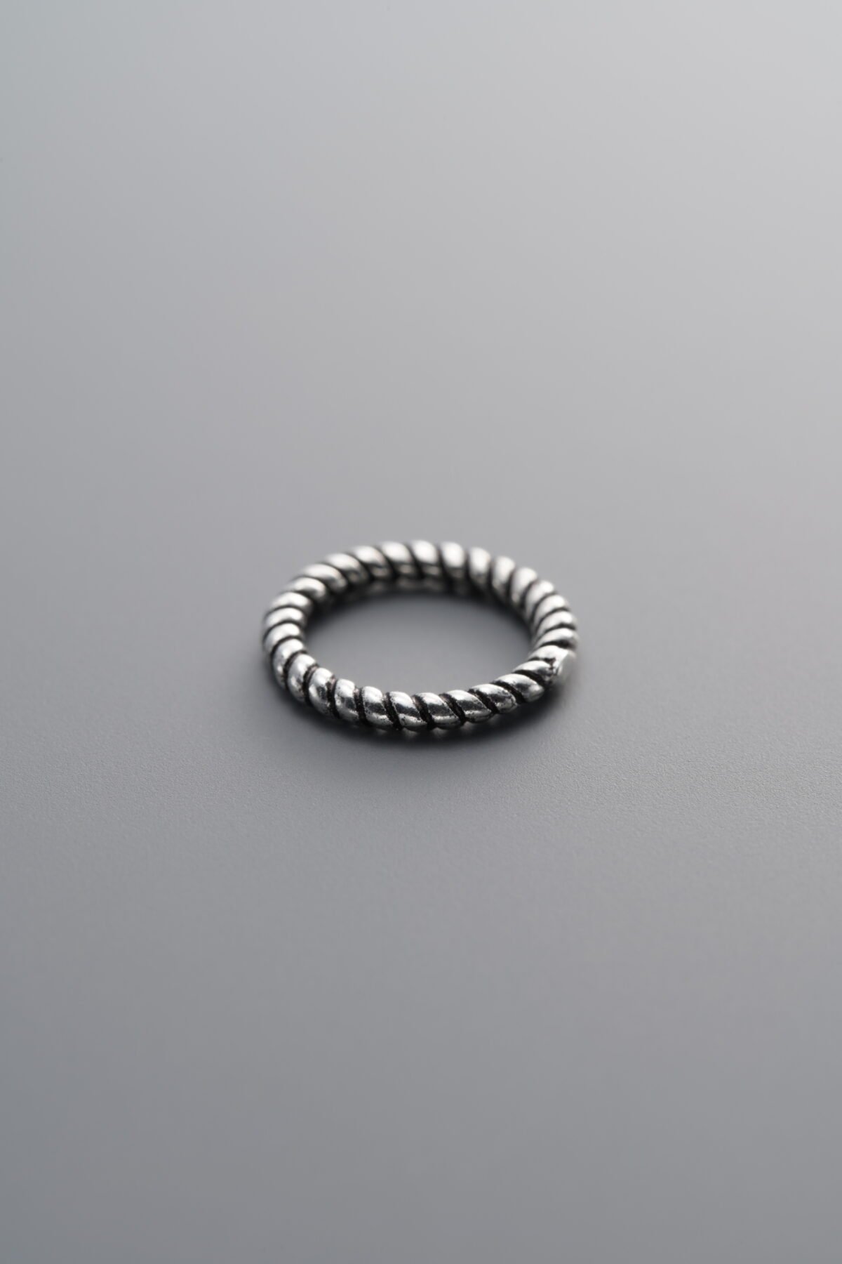 925 Sterling Silver-Antiqued-Twisted Closed Jump Ring-10mm - Image 1