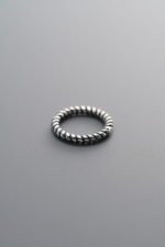 925 Sterling Silver-Antiqued-Twisted Closed Jump Ring-10mm