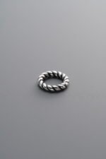 925 Sterling Silver-Antiqued-Twisted Closed Jump Ring-8mm - Image 3