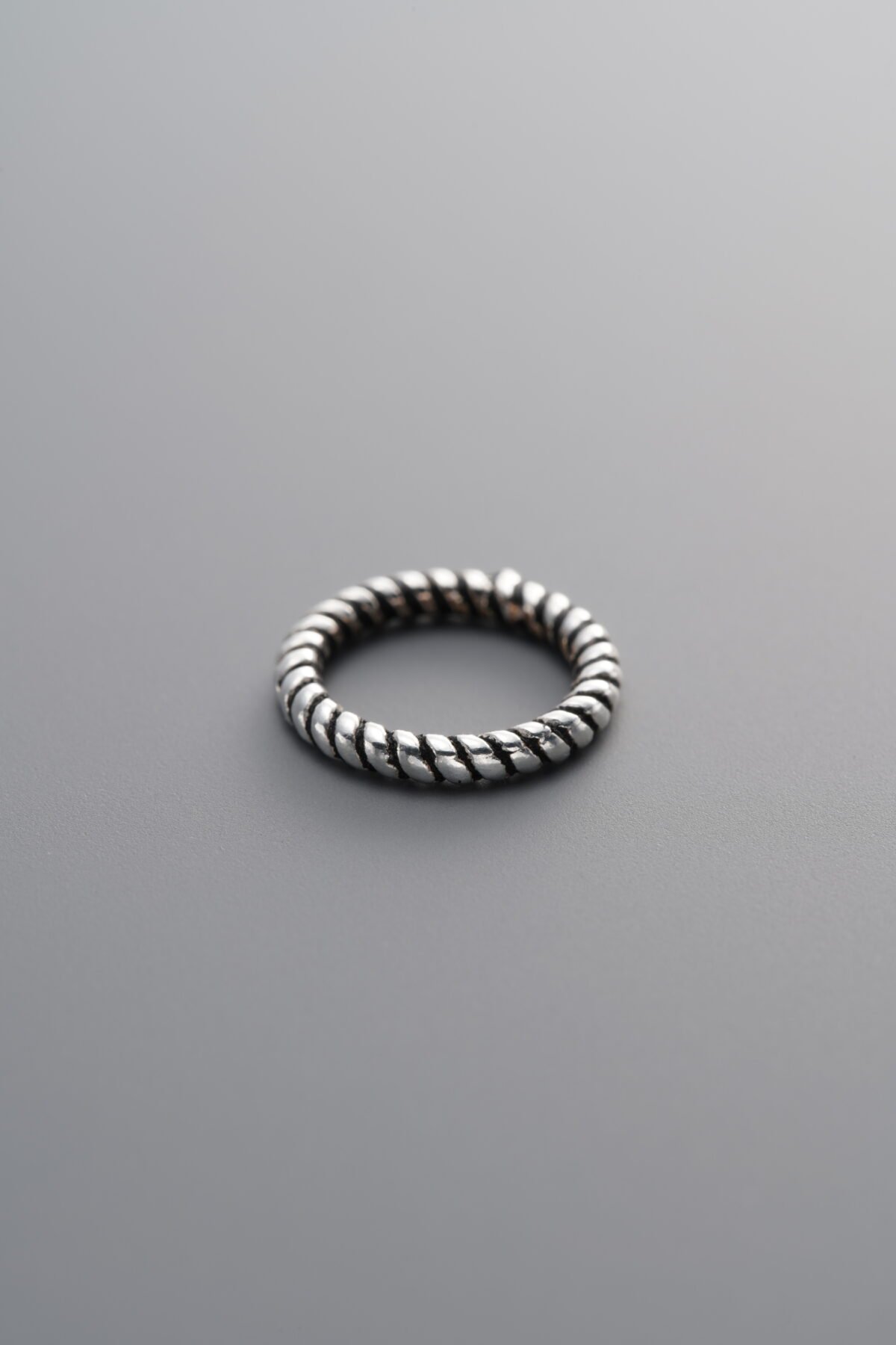 925 Sterling Silver-Antiqued-Twisted Closed Jump Ring-10mm - Image 2