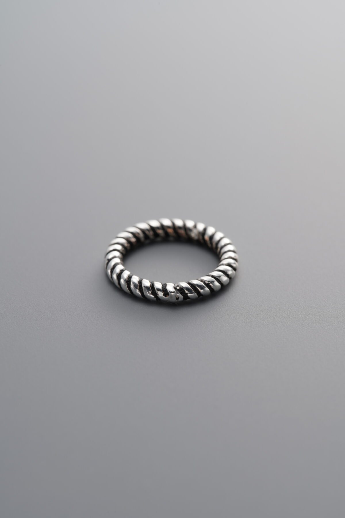 925 Sterling Silver-Antiqued-Twisted Closed Jump Ring-10mm - Image 1