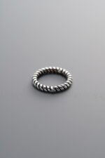 925 Silver-Vintage-Twisted Closed Ring-10mm