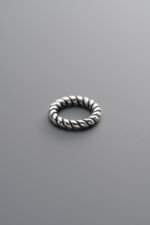 925 Silver-Vintage-Twisted Closed Ring-9mm - Image 3