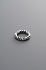 925 Silver-Vintage-Twisted Closed Ring-9mm