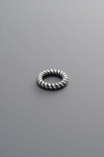 925 Sterling Silver-Antiqued-Antique Finish Twisted Closed Jump Ring-8mm - Image 4