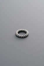 925 Sterling Silver-Antiqued-Antique Finish Twisted Closed Jump Ring-8mm - Image 4