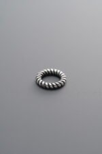 925 Sterling Silver-Antiqued-Antique Finish Twisted Closed Jump Ring-8mm - Image 2