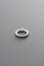 925 Sterling Silver-Bright-Twisted Closed Jump Ring-7mm