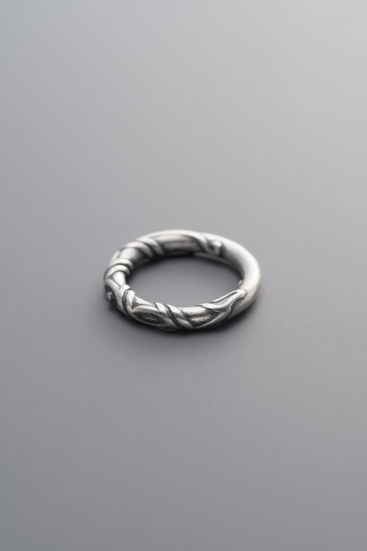 925 Sterling Silver-Antiqued-Wrapped Slider Bail-12mm - Image 1
