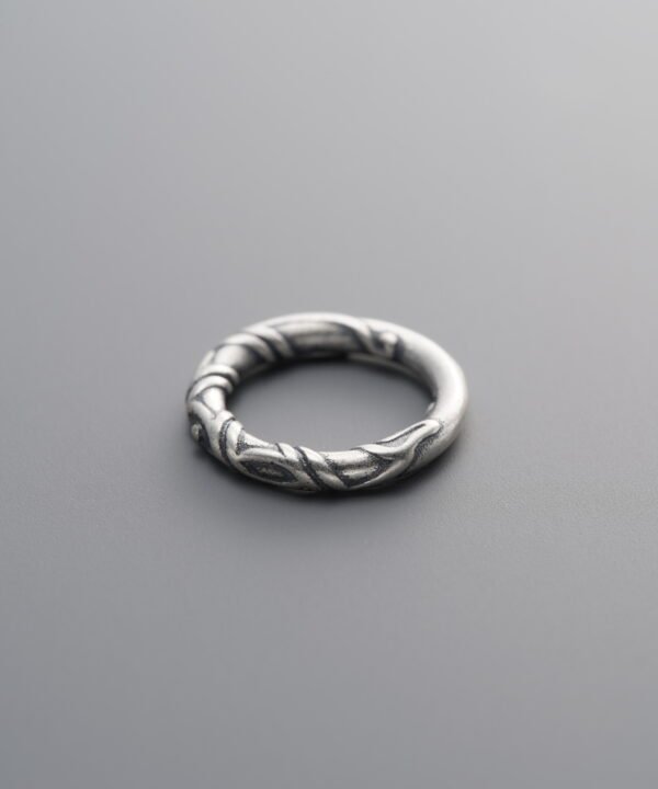 925 Sterling Silver-Antiqued-Wrapped Slider Bail-12mm