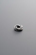 925 Sterling Silver-Antiqued-Twist-Textured Slider Bail-6mm - Image 4