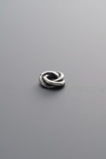 925 Sterling Silver-Antiqued-Twist-Textured Slider Bail-6mm - Image 2