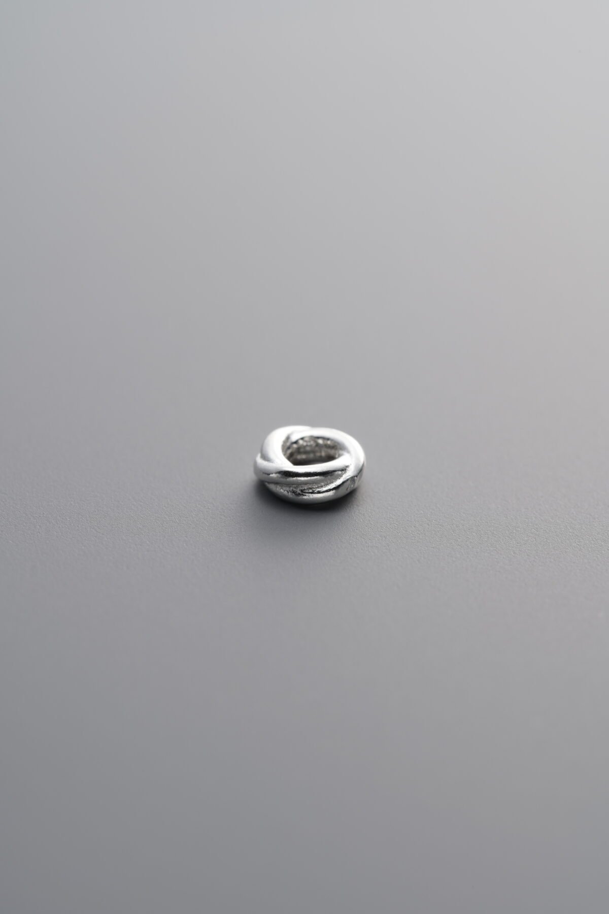 925 Sterling Silver-Bright-Button Pattern Slider Bail Bead-4mm - Image 1
