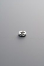 925 Sterling Silver-Bright-Button Pattern Slider Bail Bead-4mm