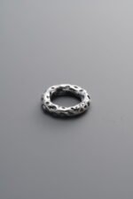 925 Silver-Vintage-Hammered Surface Ring-9mm