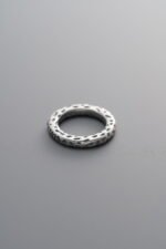 925 Silver-Vintage-Hammered Surface Sliding Ring-11mm - Image 4