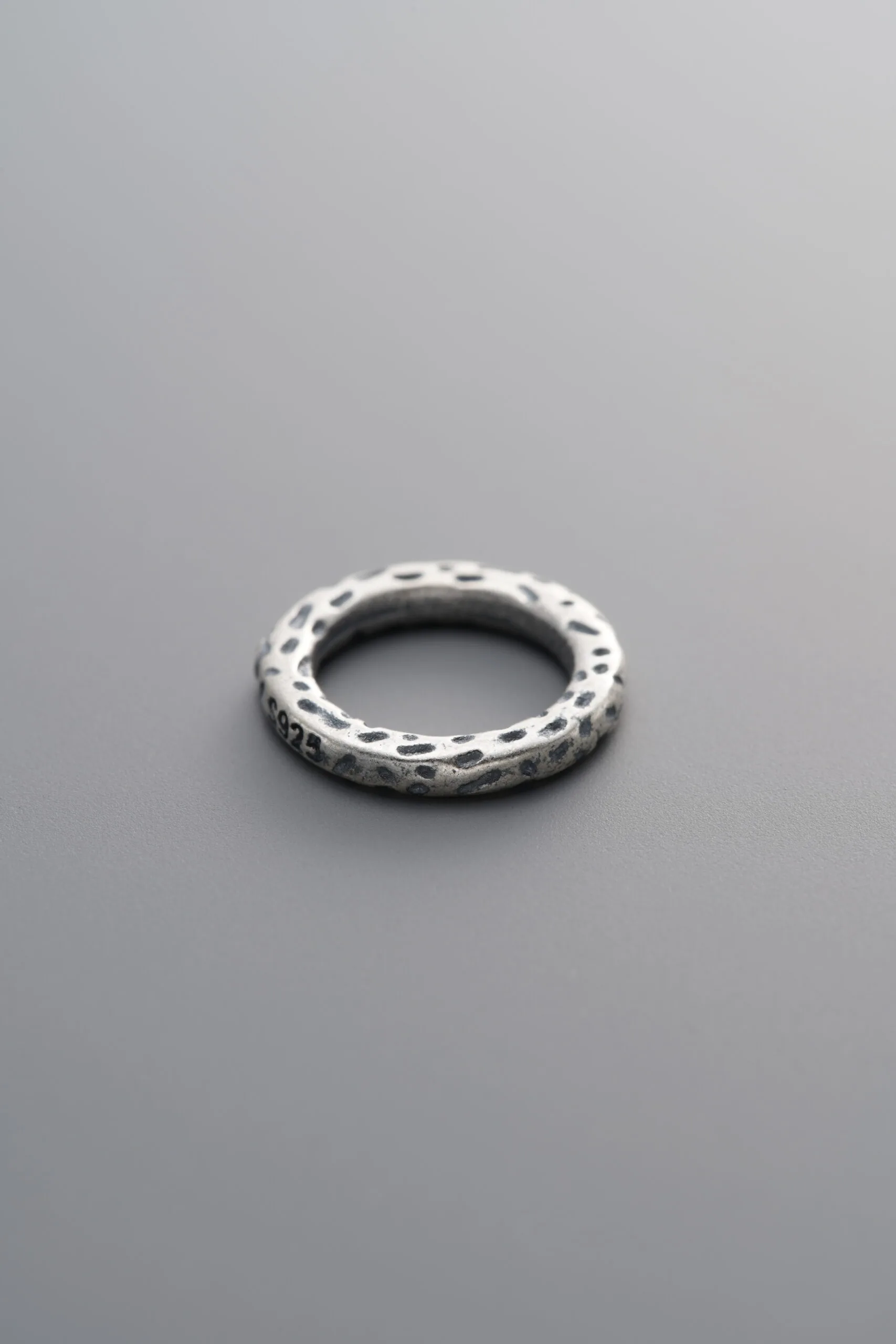 925 Sterling Silver-Antiqued-Hammered Slider Bail-11mm - Image 4
