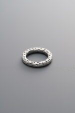 925 Silver-Vintage-Hammered Surface Sliding Ring-11mm - Image 3