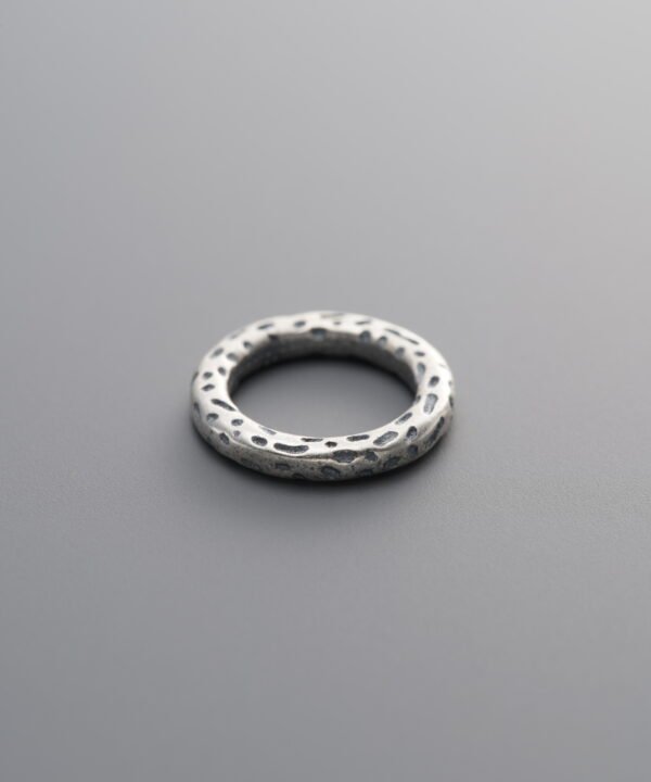 925 Silver-Vintage-Hammered Surface Sliding Ring-11mm